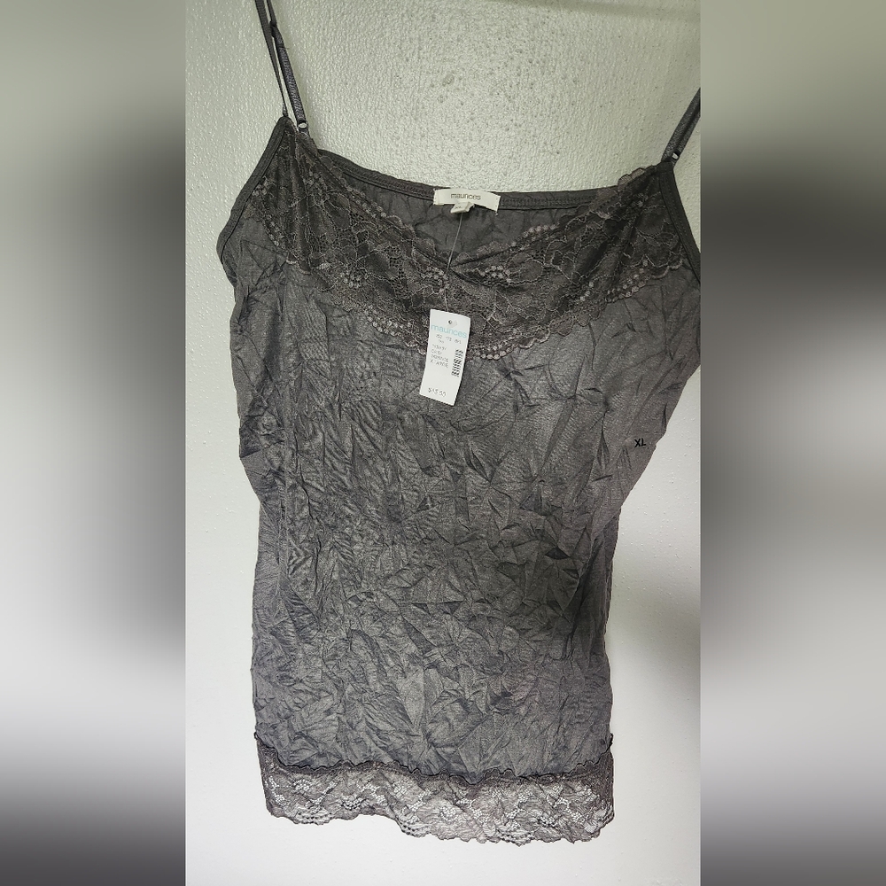 XL Gray lace top and bottom tank top